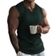 thumbnail image 2 of Ceisia Men's Slim-Fit V-Neck Ribbed Knit Sleeveless Tank Top Green XXL Gifts, 2 of 7