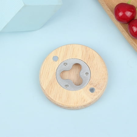 

1pc DIY Round Wood Opener Decoration Beer Bottle Opener Red Wine OpenerU ChMPWL