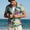 B#Sky Blue, variant on DPTALR Men's Hawaiian Shirt Short Sleeve Button Down,Unisex Tropical Print Casual Top,Multicolor, XL