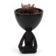 thumbnail image 5 of Maceta suculenta novedosa, maceta de meditación, estatua, figura decorativa Negro, 5 of 9