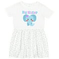 thumbnail image 3 of Inktastic Big Sister Elephant Girls Toddler Dress, 3 of 5