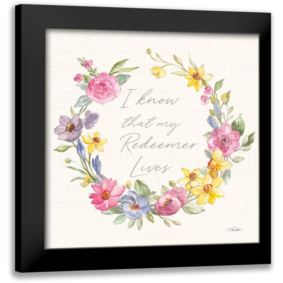 Vassileva, Silvia 12x12 Black Modern Framed Museum Art Print Titled - Happy Easter V Redeemer