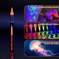 thumbnail image 6 of YujiCraft 8-Color UV Reactive Marker Pens, 8ml, Carnival & Festival Supplies for Costume Decor, Signs & Temporary Designs, Glows Under Black Light, Water-Based, Quick-Dry, Easy Wash Off, 6 of 7