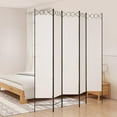 thumbnail image 2 of vidaXL 5-Panel Room Divider White 200x220 cm Fabric, 2 of 5