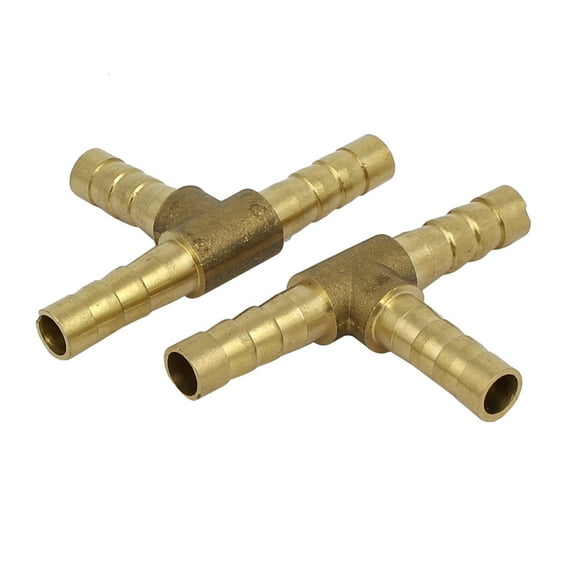 Unique Bargains6mm T Shaped 3 Way Hose Barb Fittings Pipe Tube Connecting Connectors 2pcs