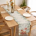 thumbnail image 3 of Table Runner 72 Inches Long for Kitchen Dining, Red Poppy Dresser Scarf Farmhouse, Dining Table Decorations for Wedding/Parties, Farmhouse Country Vintage Flower Leaf Plant 16 x 72 In, 3 of 8