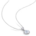 thumbnail image 3 of Everly Women's Aquamarine Sterling Silver Necklace, 3 of 5