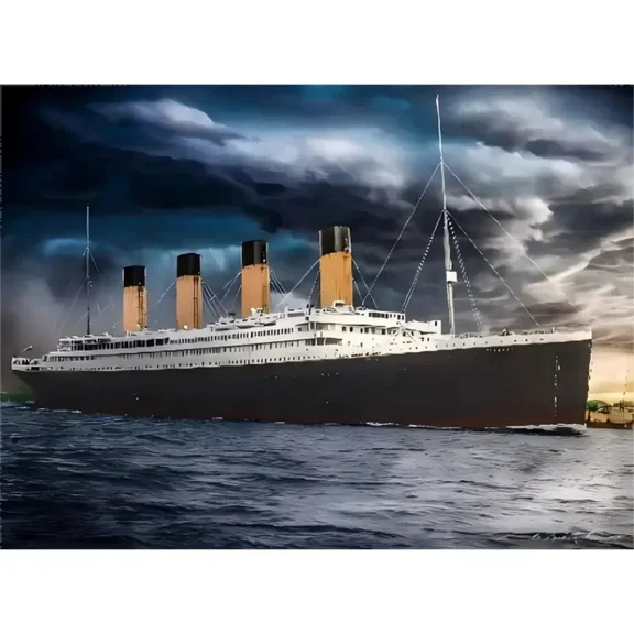 5D Diamond Painting Kits for Adults Diamond Art Titanic Ship Theme Diamond Painting Full Drill Diamond Crystal Rhinestone Embroidery Crafts Kits for Home Wall Decor Gifts