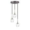 thumbnail image 5 of Woodbridge Lighting Regent Park 1-Light Glass Pendant in Nickel/Bronze, 5 of 5