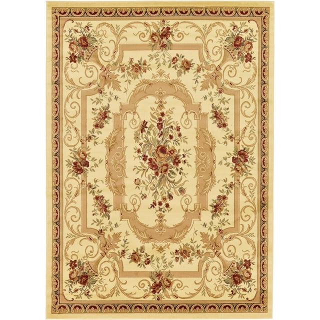 Unique Loom Versailles Medallion Motif Rug 8' x 11' 4 Rectangle Ivory/Tan