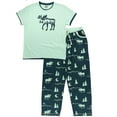 thumbnail image 3 of Lazy One Women's Pajama Set, Short Sleeves with Cute Prints, Relaxed Fit, Mountain Moose, 3 of 7