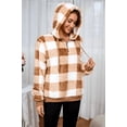thumbnail image 6 of Women's Sherpa Pullover Sweatshirt Faux Fleece Quarter Zip Hoodie Double Fuzzy Hoodies with Pockets, 6 of 7