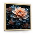 thumbnail image 2 of Designart "Rainy Dance Of Lotus Flowers" Lotus Floater Framed Wall Art Prints, 2 of 5
