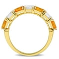 thumbnail image 6 of Everly Women's Yellow Sapphire and White Sapphire 14k Yellow Gold Anniversary Band, 6 of 10