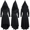thumbnail image 1 of FcBaudy Robe de Cour, Robes pour Femmes, Robes d'Été pour Femmes Robe Grande Taille pour Femmes à Capuche à Lacets Gothique à Bretelles à Manches Longues Longue Robe Robe de Cour, 1 of 7