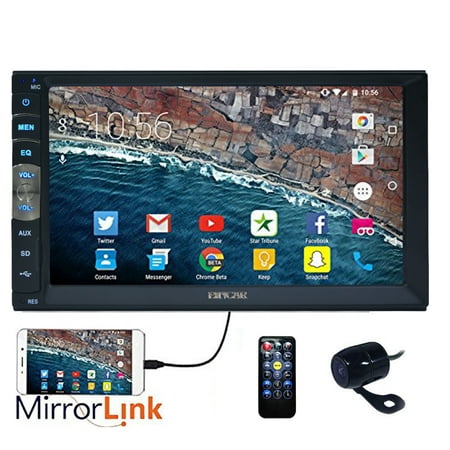 New Brand Upgarde Version 7 Inch Capacitive Touch Screen Audio (Mirror Link for GPS of Android Phone) Double 2 Din Bluetooth Car Stereo In Dash Video Auto radio Without DVD Player+Rear View