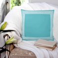 thumbnail image 3 of Teal Geometric 24x24 Pillow Covers Set of 2, White Greek Key Design Abstract Modern Art Throw Pillow Covers Decorative Couch Cushion Case, Microfiber Square Pillowcases for Bedroom Car Living Room, 3 of 7