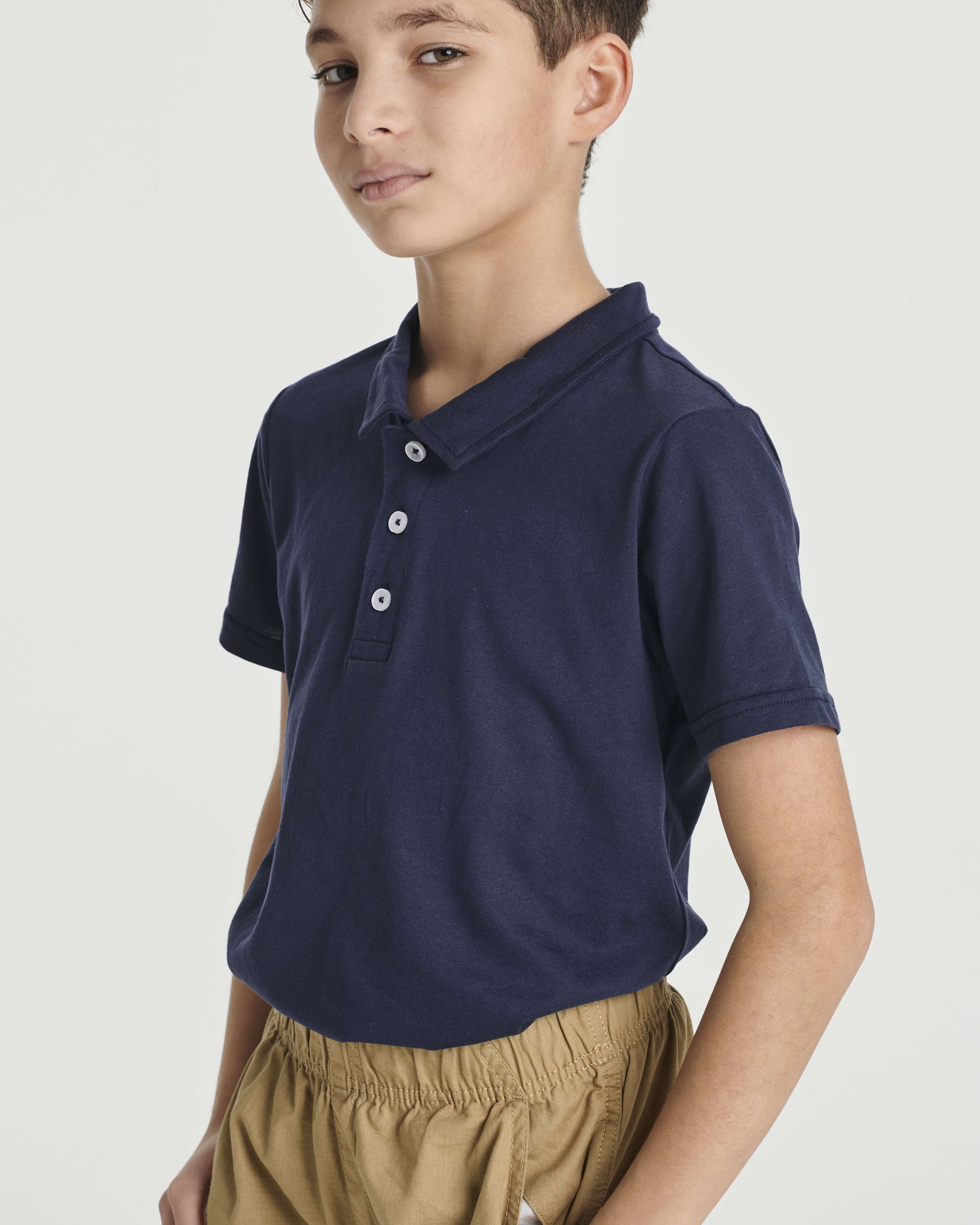 Real Essentials 3 Pack: Boys' Short Sleeve Jersey Cotton Polo Shirt - Uniform Performance (Ages 4-18)