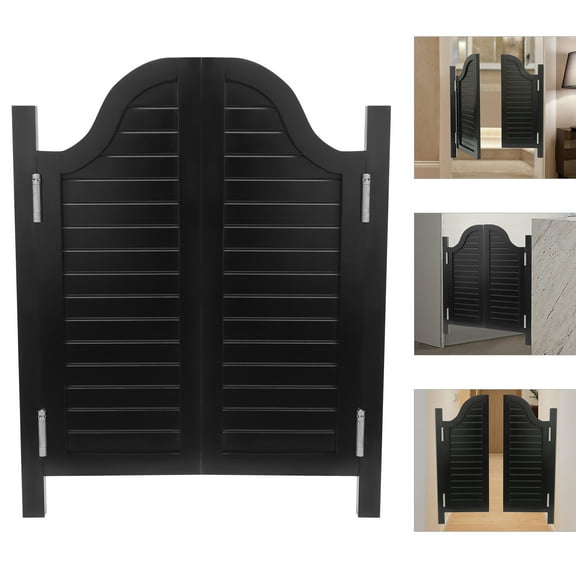 Swing Solid Wood Door, Partition Door for Shop Entrance Partition with the Size(L*H): 80*90cm/31.49*35.43in for Cafes, Shopping Malls, Bars