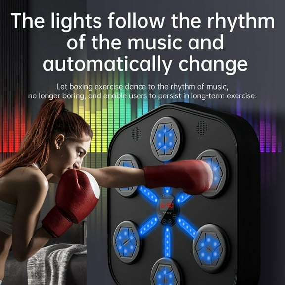 Electronic Smart Music Boxing Machine, Automatically Recognizes Music Rhythm, Stereo Sound, Home Fitness Training Equipment