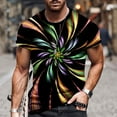 thumbnail image 2 of Lilgiuy Men's 3D Printed T-Shirt Tops Fitness Lightweight Crewneck Pullover Tops Casual Short Sleeves Summer Loose Tees for Surfing Running Multicolor(M-5Xl), 2 of 5