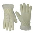 thumbnail image 3 of Classic Cable Knit Plush Fleece Lined Double Layer Winter Gloves, 3 of 10