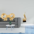 thumbnail image 2 of Elegante tirador de cajón con forma de lazo de latón y detalles abstractos de resina de fuego. Diseño moderno para armarios de cocina, baño, tocador y, 2 of 8