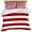 Red, variant on 3 Piece Red Stripes Duvet Cover Set Full Size, Microfiber Comforter/Quilt Cover with Corner Ties and 2 Pillowcases, Simple Red White Texture All Season Soft Bedding with Zipper Closure