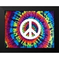 thumbnail image 2 of Kearns, Molly 18x15 Black Modern Framed Museum Art Print Titled - Tie Dye Rainbow Peace Sign, 2 of 5