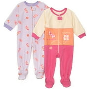 Baby Inc. Butterfly Fleece Romper - Set of Two