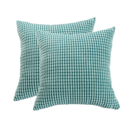 2pcs Decorative Pillow Covers Soft Corduroy Throw Pillow Case