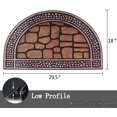 thumbnail image 2 of E-view Half Round Door Mat Mud Dirt Trapper Shoe Scraper Mat Entry Mat Rugs for Front Door Low Profile Indoor Washable (One Pack), 2 of 6