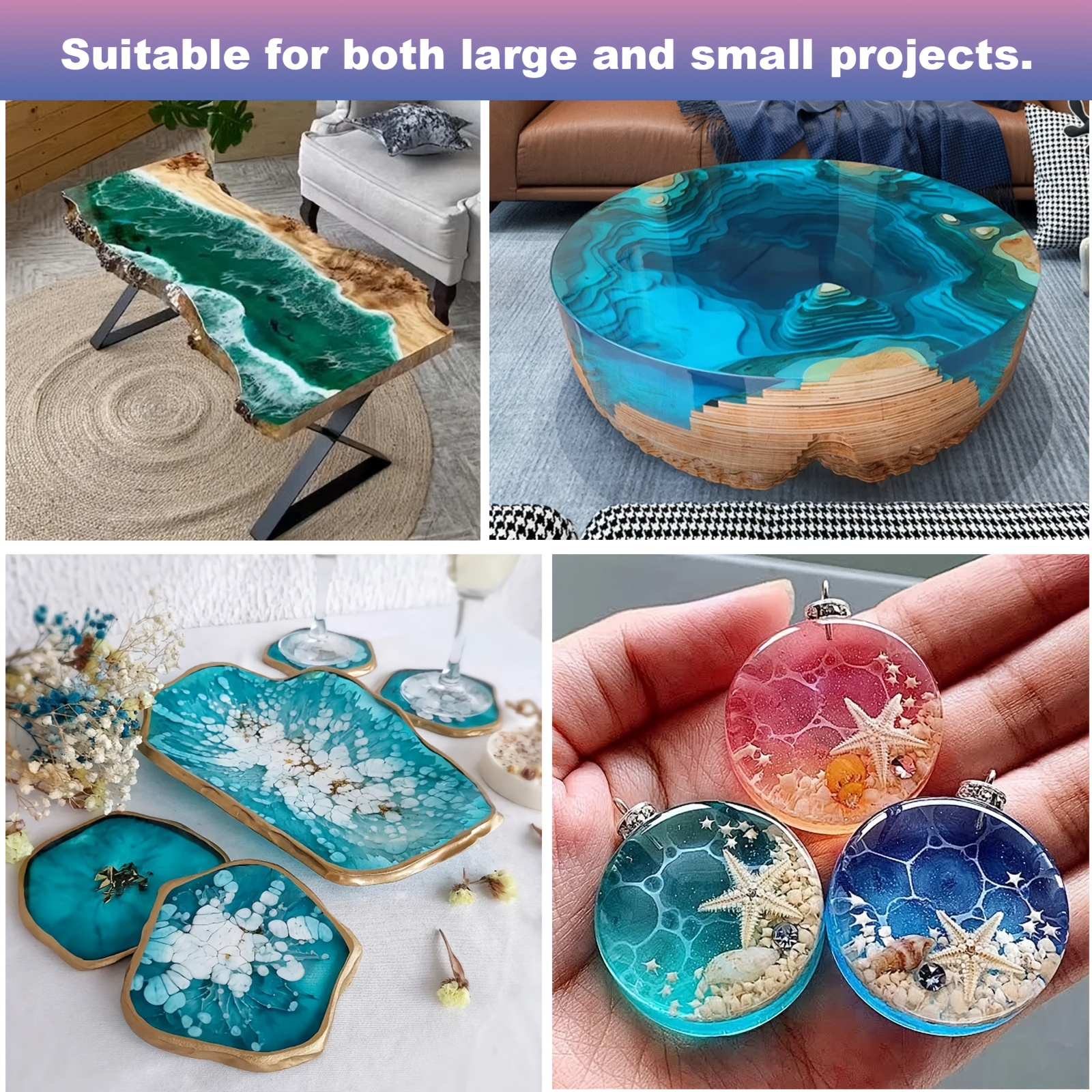 78oz Crystal Clear Epoxy Resin AB Glue Kit With Free 250ml Resin Cleaner, High Gloss Anti-Yellowing Self-Leveling For DIY Craft Jewelry Table Top Casting & Coating