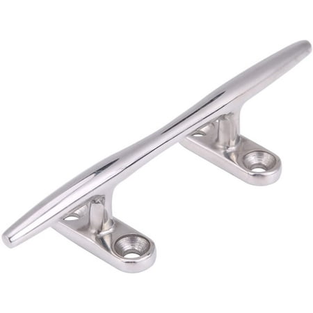 Amarine Made 7-1/2" Stainless Steel Boat Cleat Heavy Duty Boat Folding Cleat, Flip-up Dock Deck Cleat Marine Grade Silver-2 Pack