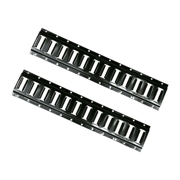 (2 Pack) 5 Ft Bolt-On Horizontal E Track Rail - Black Powder Coated E Track Tie Down Rail for Trailers, Pickups, Trucks, Vans