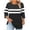 Black-A, variant on 3/4 Length Sleeve Womens Tops Round Neck Color Block Pleated Tunic Basic Shirts Casual Loose Plus Size Print Blouses (XL, Red-A)