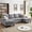 Lightgrey, variant on Tornama fabric L shaped Storage Home Sofa, Light Gray