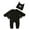 B, variant on Infant Onesies for Baby Boys Girls Black Bat Sleeve Halloween Onesie Hat Jumpsuit Suit Rompers