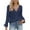 Navy-03, variant on STETMN Women's Long Sleeve Blouse Elegant Scalloped Lace V Neck Top Dressy Casual Shirts