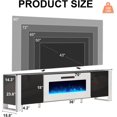 thumbnail image 4 of VANACC 70" Fireplace TV Stand with 36" Electric Fireplace for TVs up to 80", Black/White, 4 of 7