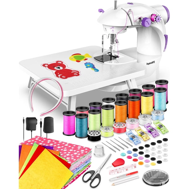 Mini máquina de coser Royalsellpro portátil de 2 velocidades con luz
