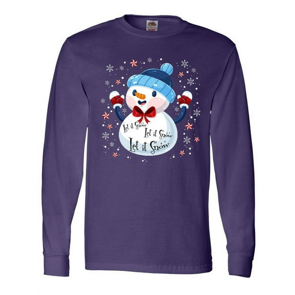 Inktastic Holiday Snowman Long Sleeve T-Shirt