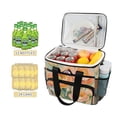 thumbnail image 2 of FORMRS Insulated Cooler Bag 24 Cans Capacity Soft Leakproof Lunch Box with Side Pockets, Abstract Floral Art, 2 of 7