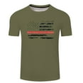thumbnail image 2 of MRULIC shirts for men Men T Shirt Independence Day 3D Digital Printing Casual Basic Tee Tops Men Formal Shirts Army Green + XL, 2 of 4