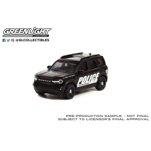 2021 Ford Bronco Sport Police Interceptor Concept Black "Hobby Exclusive" 1/64 Diecast Model Car by Greenlight
