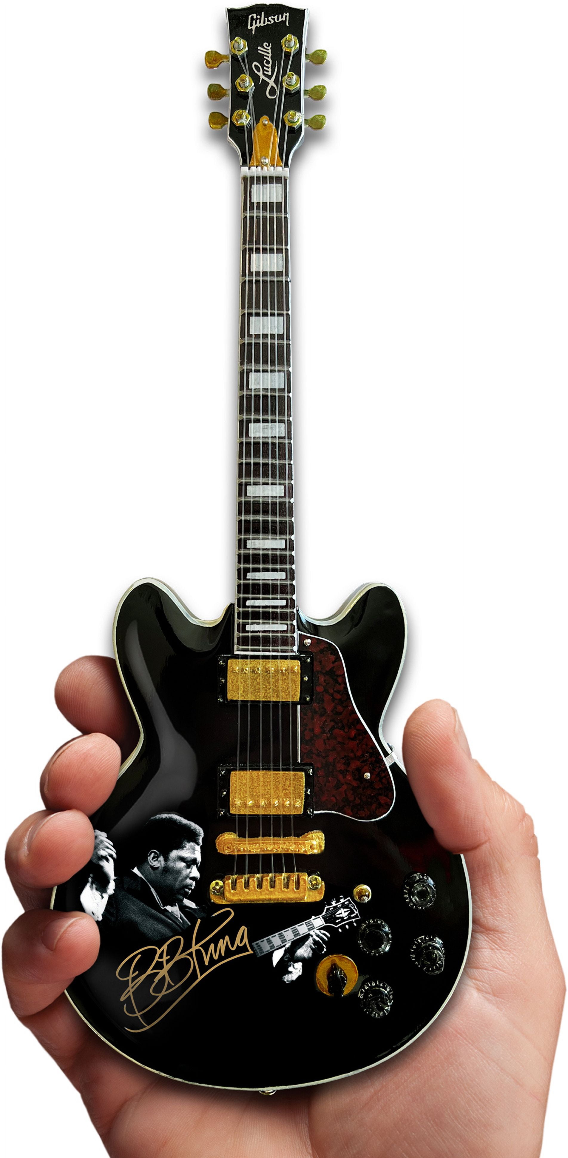 BB King Gibson Ebony ES-355 Lucille Tribute 10 Inch Miniature Guitar Replica
