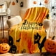 thumbnail image 5 of Manta de Franela de Halloween con Estampado Digital de Fantasma de Calabaza Espeluznante para Sofá, Manta para Todas Las Estaciones, 5 of 6