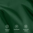 thumbnail image 6 of Bare Home Organic Jersey Sheet Set - 100% Organic Cotton - Deep Pocket - 4 Piece - Queen, Forest Green, 6 of 10