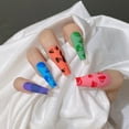 Mengzhiii Europe And The United States Popular Wear Line Leopard Print Full Wrap Type Nail Piece