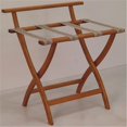 thumbnail image 1 of Wooden Mallet LR4-MOTAP WallSaver Luggage Rack in Medium Oak with Tapestry Webbing, 1 of 3